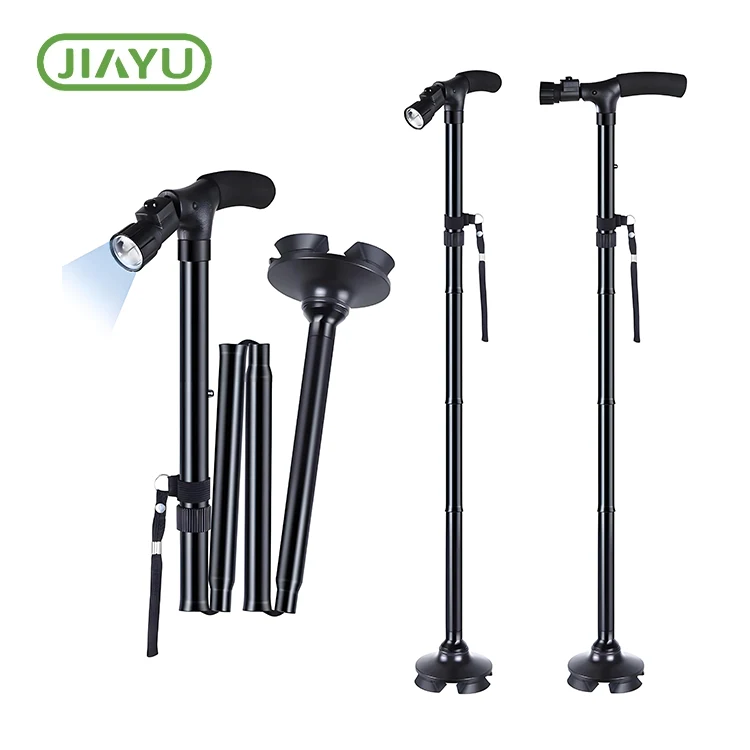 Aluminom Walking Cane nwere ọkụ LED